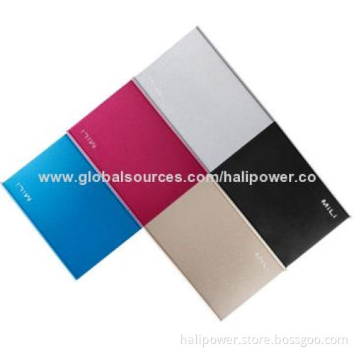 Latest Design Power Banks with Aluminum Shell, 6,000mAh Capacity
